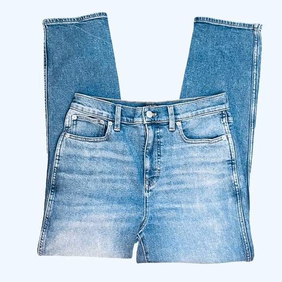 J. Crew Factory Classic Vintage High Rise Straight Leg Blue Denim Jeans Size 28 - Picture 5 of 13